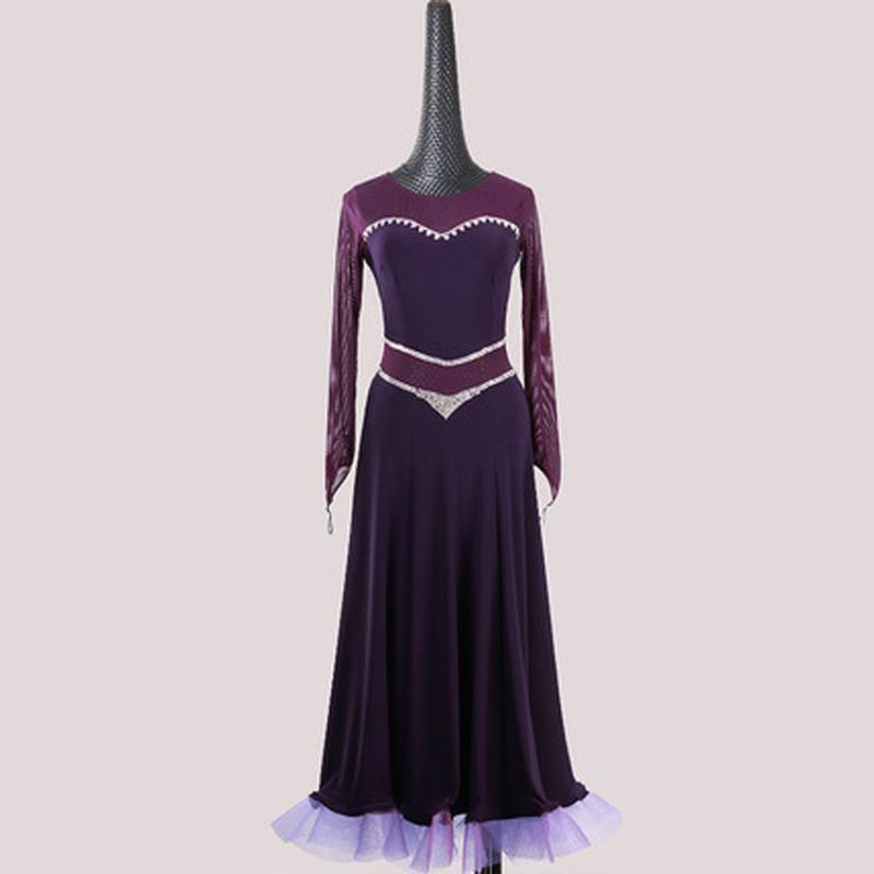 

Waltz dance skirt new dress modern dance ballroom ballroom high-end performance performance clothing competition, Purple