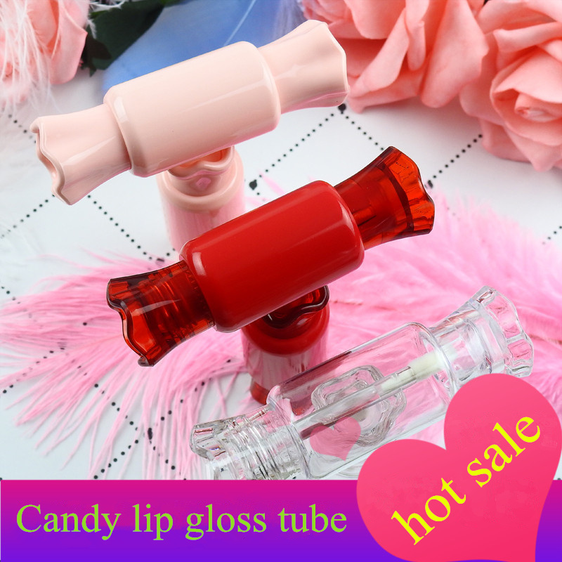 

10/30pcs Candy Shape Empty Lip Gloss Tube Lips Bottle Brush Container Beauty Tool Mini Refillable Bottles Lipgloss Tubes