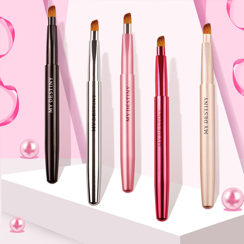

My /cosmetic brush retractable lip brush lipstick portable yellow wolf tail hair makeup pen