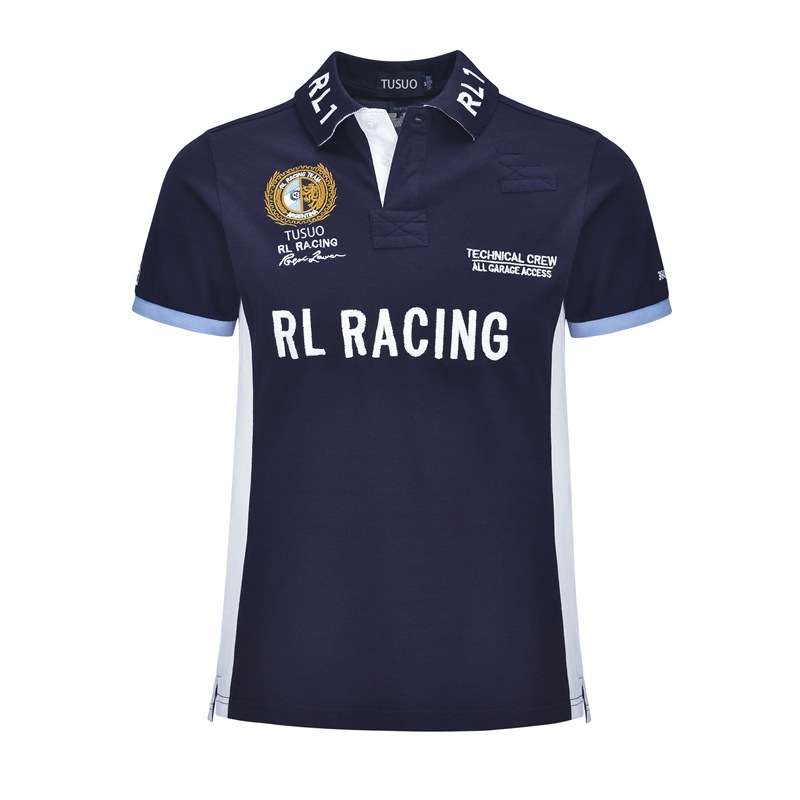 

RL racing Big Pony Brazil Spain Argentina UAE Germany United States ITALIA F1 racing polo shirt racing F1 cotton horse, Yellow