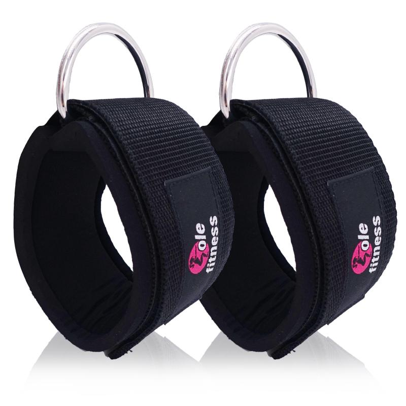 

Adjustable Ankle Straps Wrap Thick Neoprene Padded for Cable Machines Glute Fitness Thigh Legs Strength Workouts Cuffs Support, Black