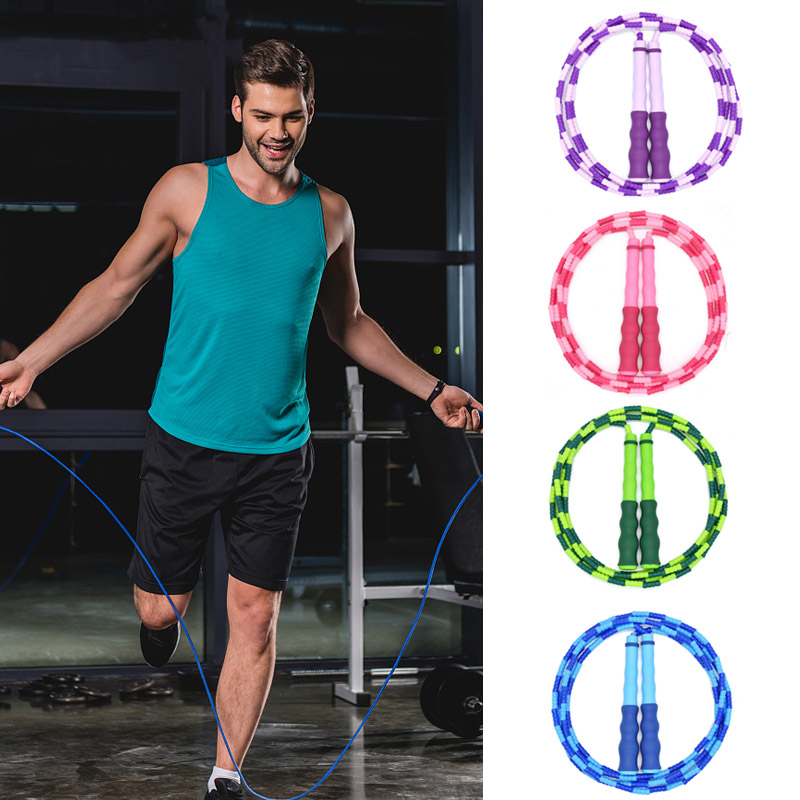 

Bamboo Jump Rope Kids Non-slip Handle Skipping Rope Exercise Fitness Sports Tool hard bead yoga skipping