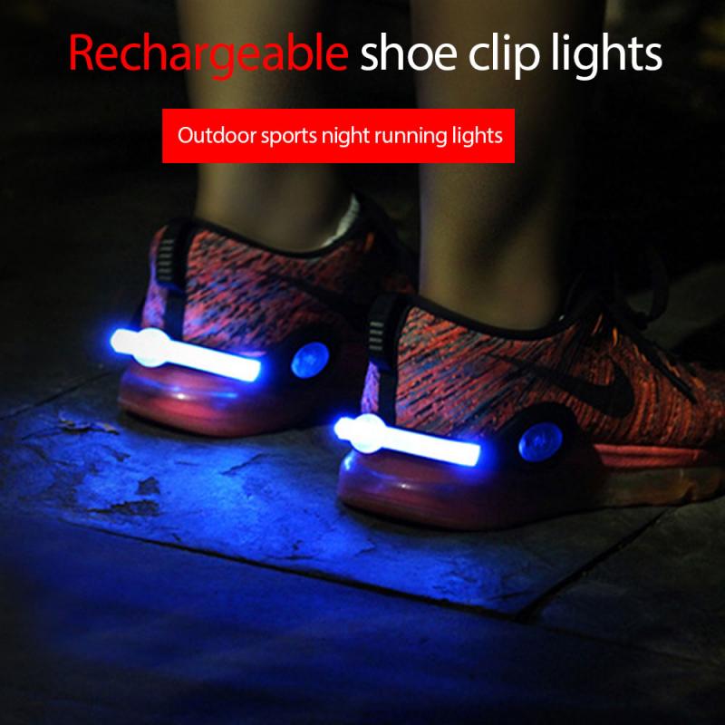 

Running Lights USB Charging Luminous Shoe Hook Loop Shoes Outdoor Sports Night Running Lights Safety Flashing Warning