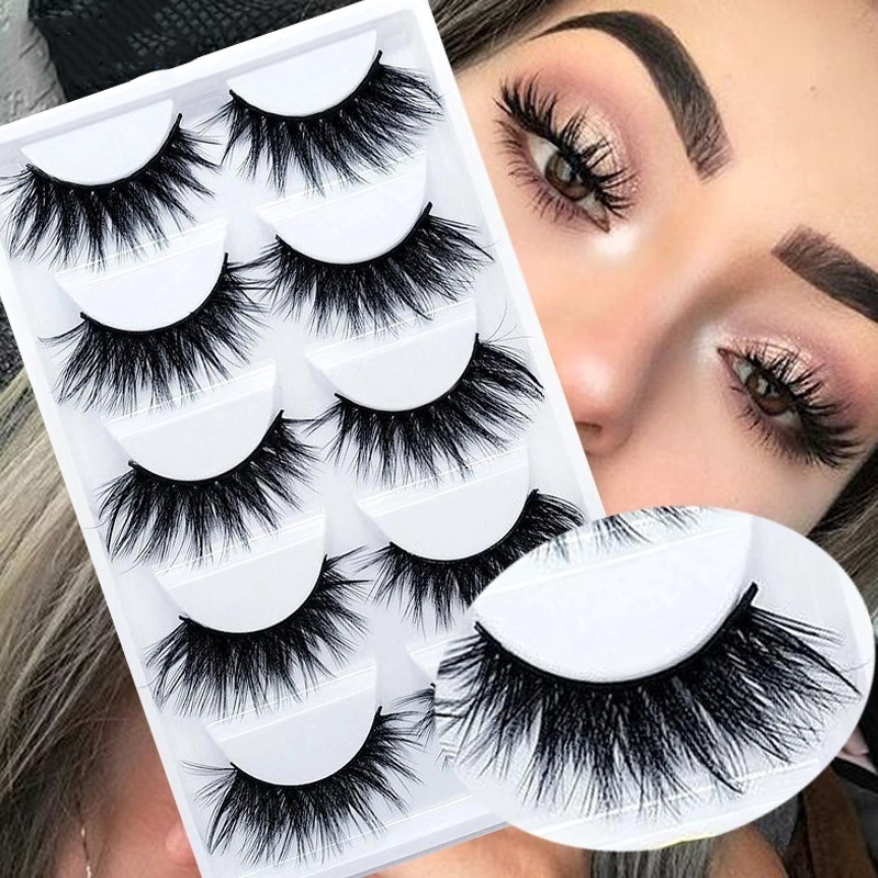 

Natural 3d Mink Lashes False Eyelashes Soft Volume Long Thick Eyelash Extension Cross Fake Mink Eyelashes Beauty Tools Gift