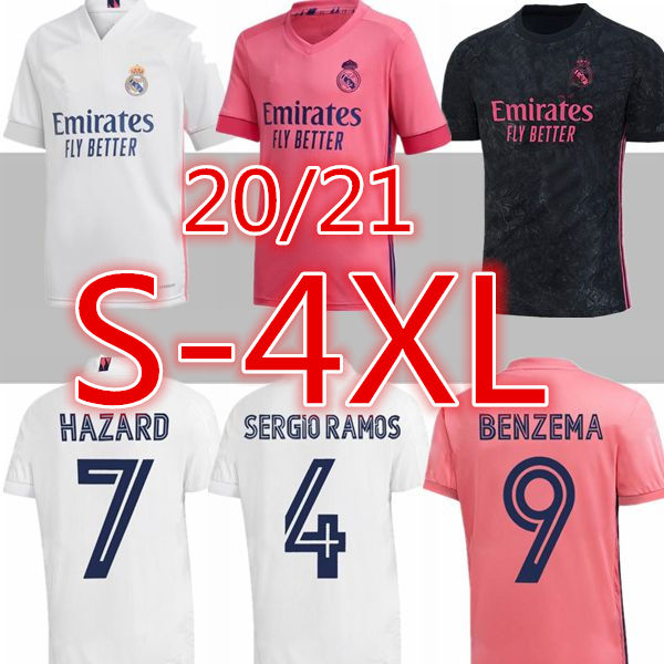 

S-4XL 2020 Real Madrid soccer jersey 20 2021 real madrid jerseys BENZEMA SERGIO RAMOS KROOS MeSSI HAZARD 20/21 football jerseys maillot, Blue
