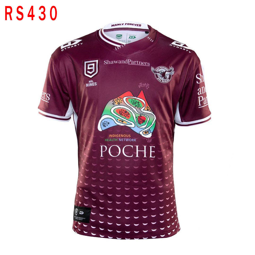 

Manly Warringah Sea Eagles 2020 Nines Rugby Shirt Size:-5XL, Customize