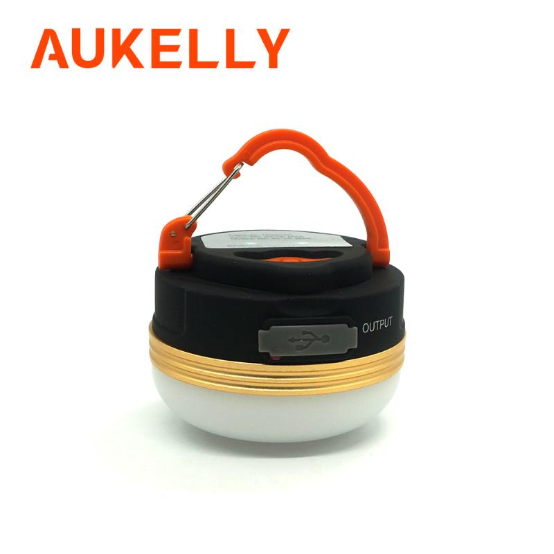 

Aukelly Mini Portable Camping Light 3W LED USB Rechargeable Camping Lantern Outdoor Emergency Hiking Night Hanging Tent lamp