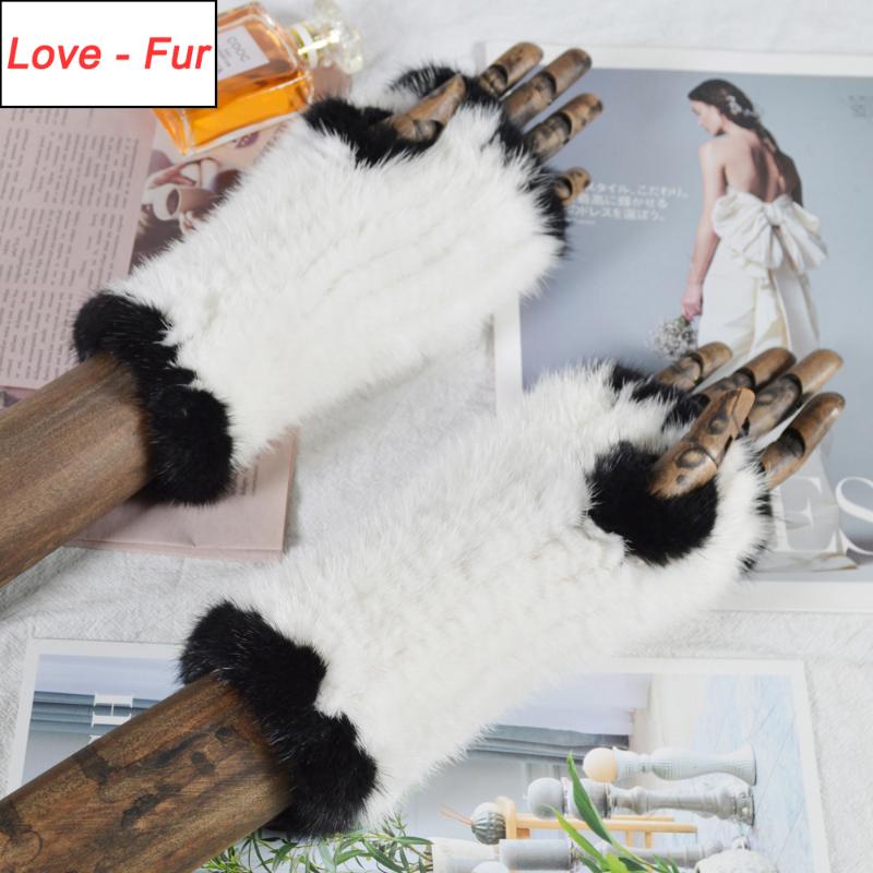 

2020 Fashion Women Real Gloves Girls Real Knitted Fingerless Gloves Winter Good Elastic Mittens