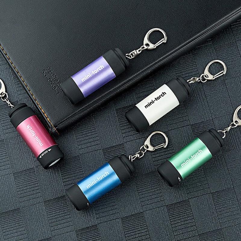 

Pocket Mini LED USB Rechargeable Portable Waterproof White Light Keychain Torch Lamp Super Small Lanterna