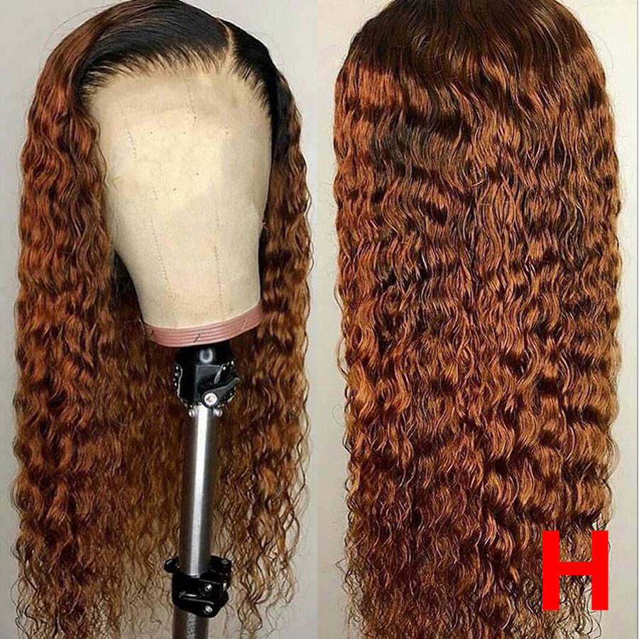 

1b/30 Colored Human Hair Wigs Honey Blonde Lace Front Human Hair Wigs Remy Water Wave 360 Lace Frontal Wig Brazilian Ombre Wigs, Ombre color