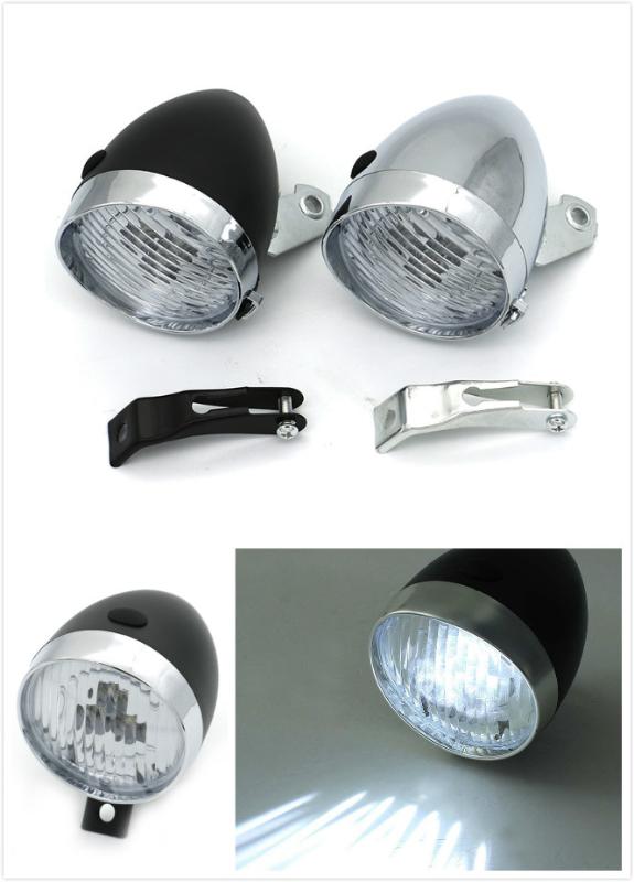 

New Arrival Classic 200Lm Led Vintage Bike Headlight Bicycle Retro Head Light Front Fog Lamp 9.5*7*9.5cm