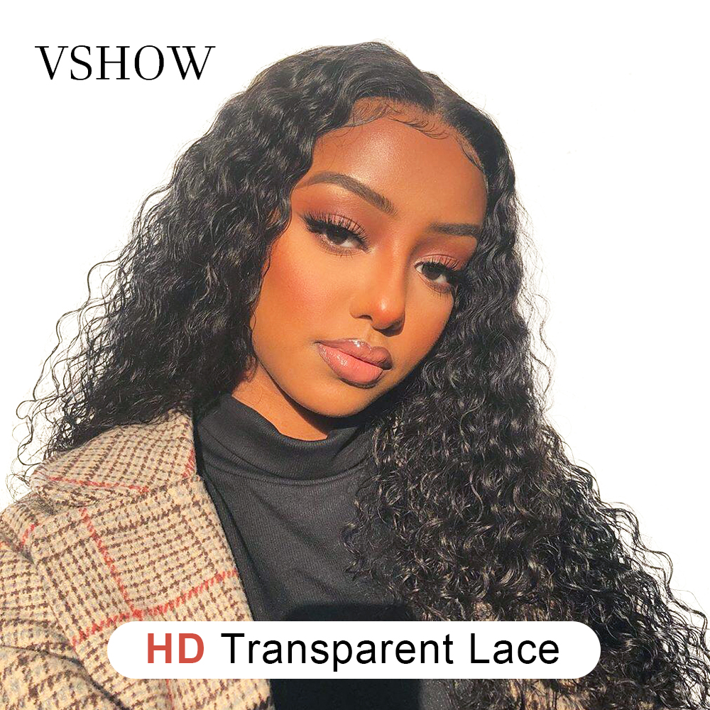 

360 Lace Frontal Wig 13*6 250% Density Water Wave Lace Front Wigs Pre Plucked Full Lace Human Hair Wigs, Natural color