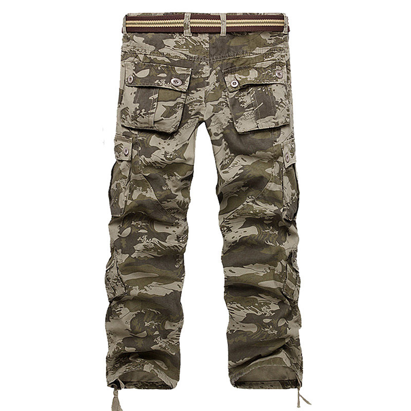 

Hot 2020 Autumn Winter Outdoor Sport Straight Camouflage Camo Hiking Camping Multi-Pocket cargo hombre tactical combat pants, Wave camouflage
