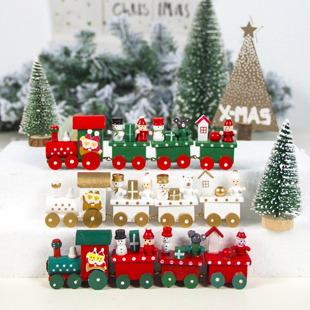 christmas wooden train set