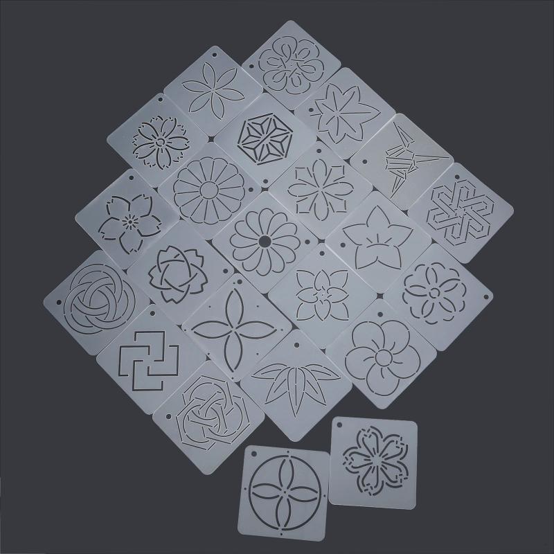 

DRELD 1PC Embroidery Sewing Quilting Template Patchwork Tools Crimping Quilting Spine Embroidery Templates Tracing Board 12x12cm