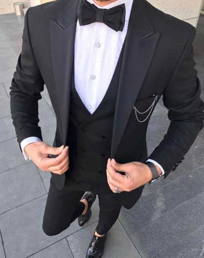 

Costume Homme Men Suits Wedding Tuxedos for Groom Latest Design Slim Fit Blazer Terno Masculino 3 Pieces Jacket Pant Vest, As picture
