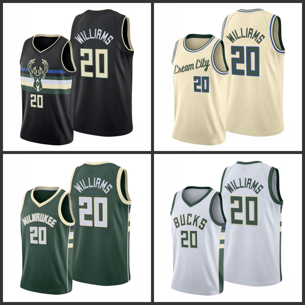 

Milwaukee Bucks Marvin Williams Men City Basketball Jersey, Black