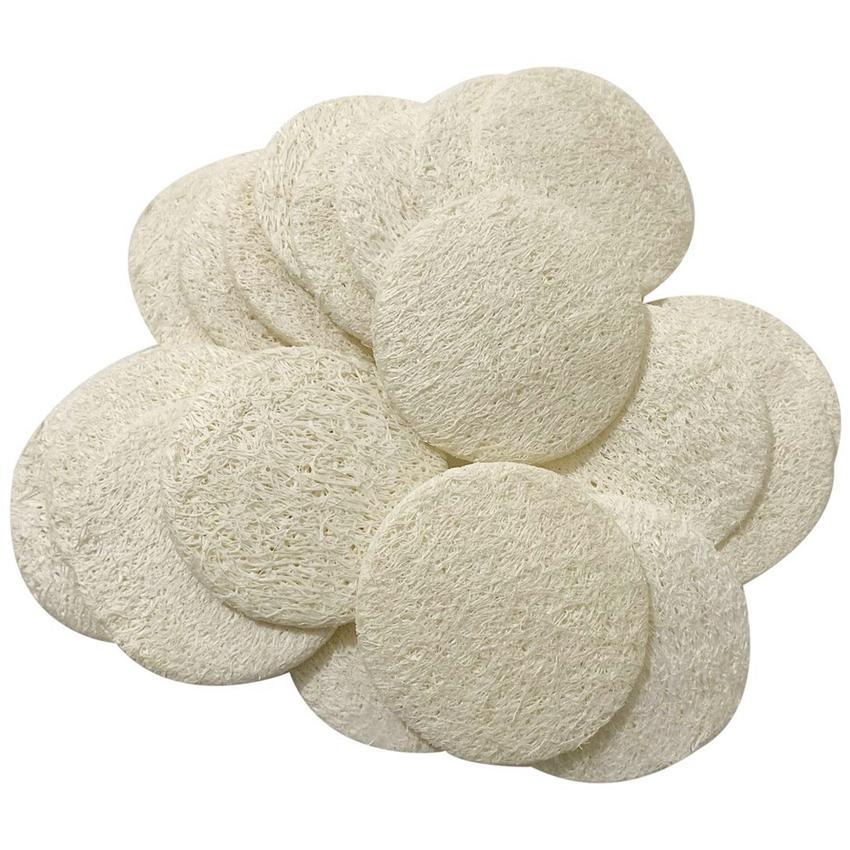 

5.5cm/6cm/7cm/8cm Roud Natural Loofah Pad Face Makeup Remove Exfoliating and Dead Skin Bath Shower Loofah Natural Loofahs Pad Face Makeup