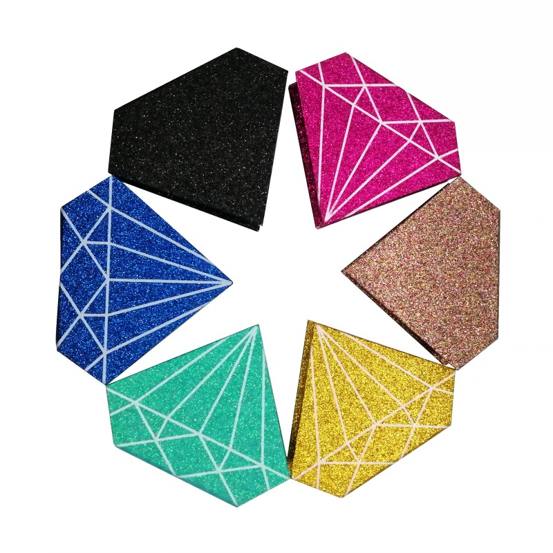 

Wholesale 60 pcs boxes with your logo empty packing Individual mink lashes box no lashes custom logo packages free shipping