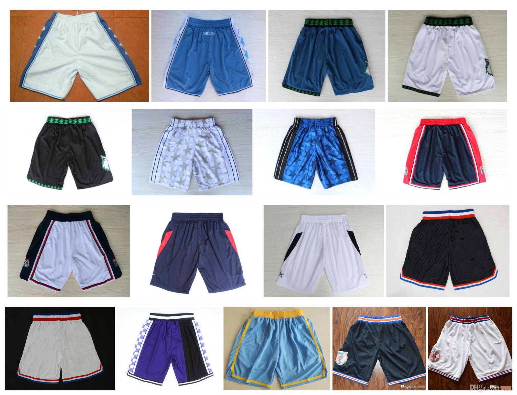 

Top Quality ! 2020 Team Basketball Shorts Men Shorts Space Jam Jersey Movie Tune Squad North Carolina Tar Heels Sport College Pants, As shown in illustration