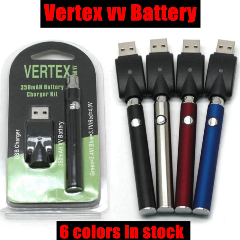 

Hot Vertex LAW Co2 vv battery charger kit Preheat 350mah vape pen battery for 510 Thread thick oil CE3 Cartridge Brass knuckles battery