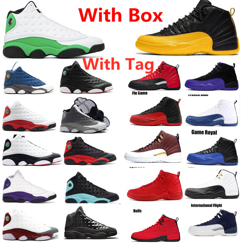

With Box 12 University Gold dark concord Game Royal Basketball shoe 12s Reverse Taxi flu game 13s Flint GIGI Lucky Green Sports Sneakers, 16