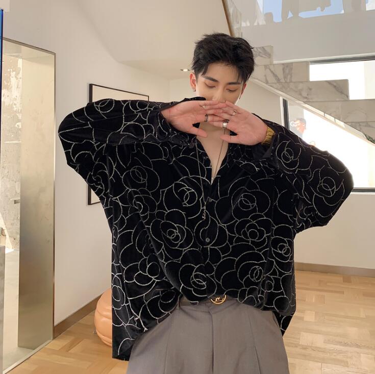 black velvet shirt outfit