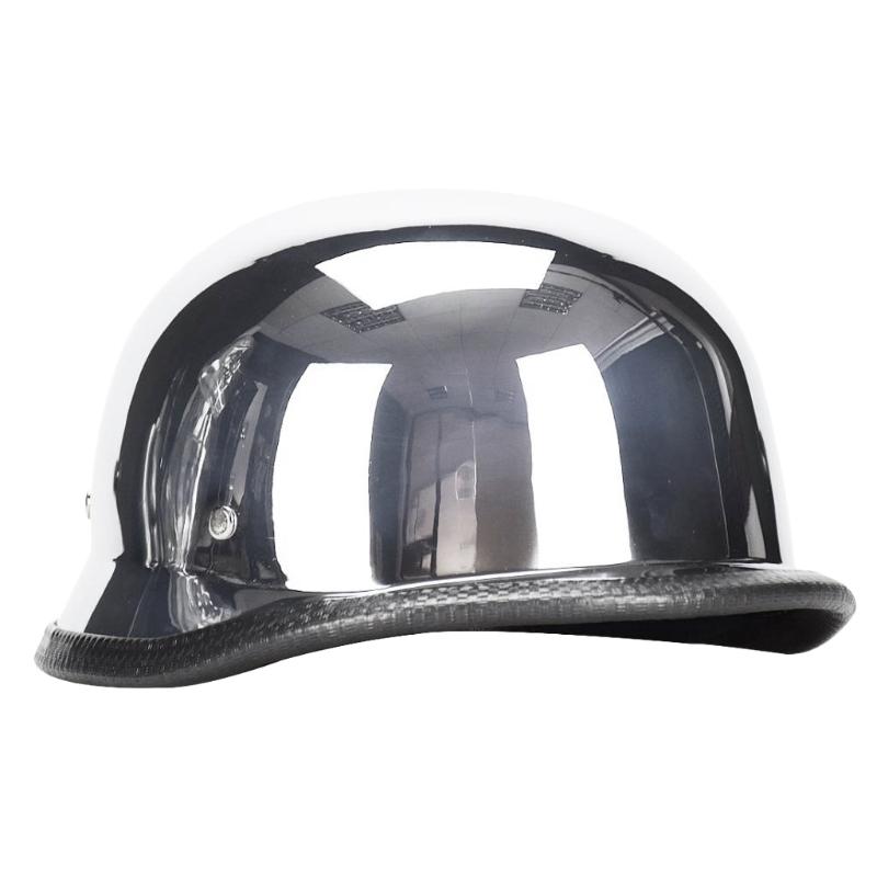 

Motorcycle German Half Helmet DOT Open Face Chopper Cruiser Bike Cap M L XL, As pic