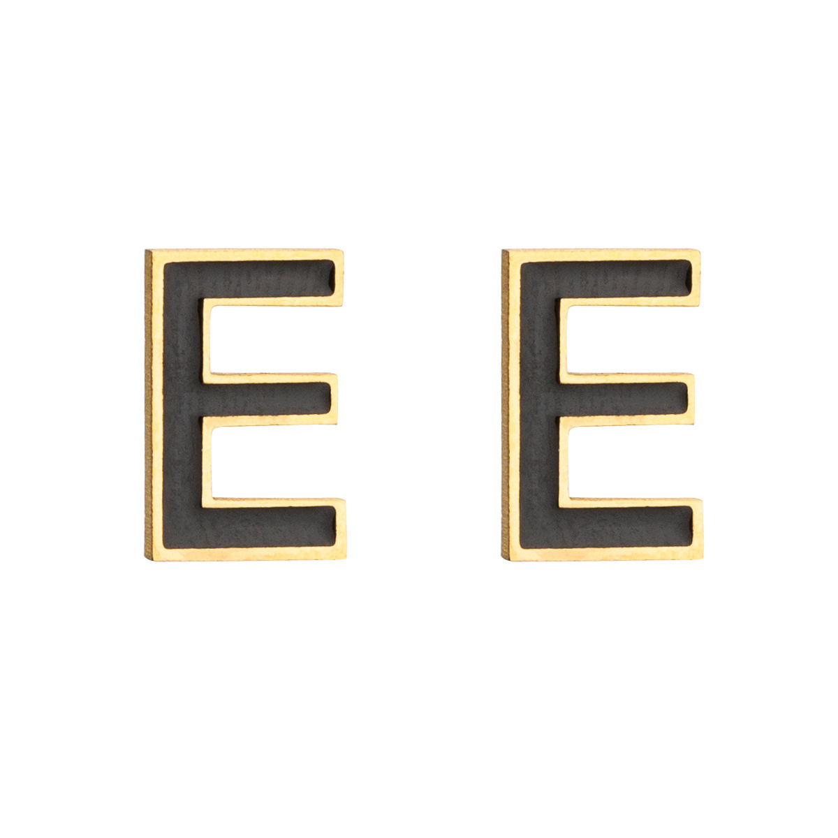 

South Korea East Gate earrings letter E drip stainless steel earrings women's fashion INS style simple style One dozen twelve pairs