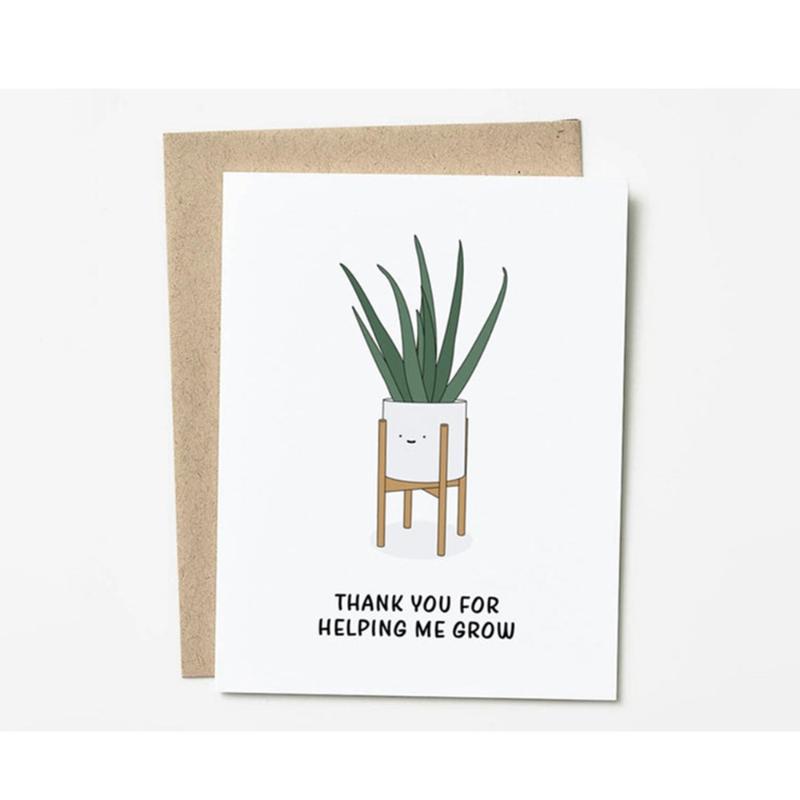 

Custom Funny Thank You Card Thank You Gift for Him or Her Personalized Appreciation Gift Botanical Teacher Appreciation