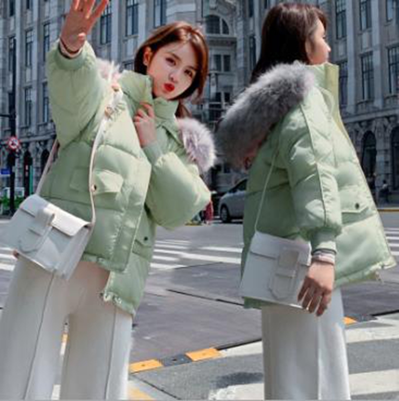 

Wholesale women's new winter new short winter students thickened loose cotton jacket, Blue