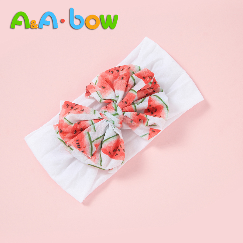 

New Colorful Boho Newborn Toddler Headband Ribbon Elastic Baby Headdress Kids Hair Band Girl Bow Knot, A2nsnsfb-9696-9