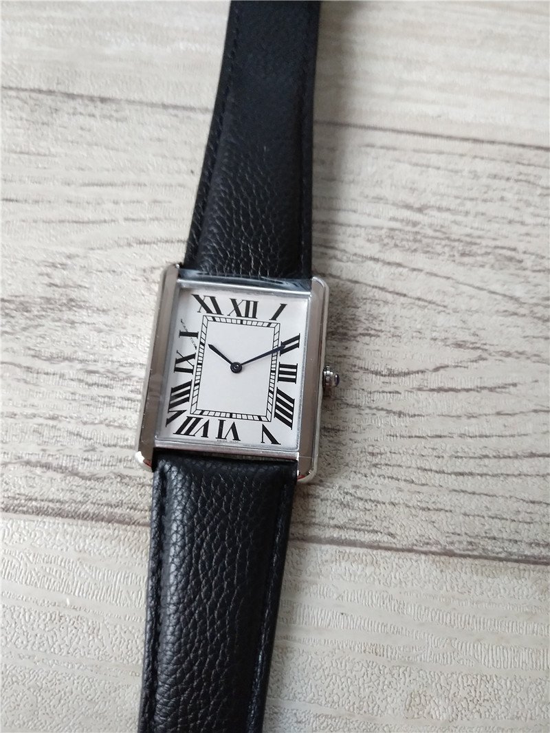 

Hot sale new fashion man watch Stainless Steel silver case white dial Male watch Quartz watches 052-2 free shipping., 20x28mm