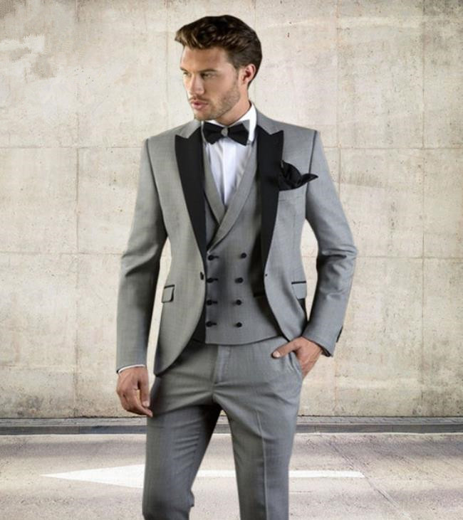 

Fashion Light Grey Men Suit Slim Fit Jacket Tailor Business Tuxedo Custom Made Blazer Wedding Groom Suit 3pcs(Jacket+Pants+Vest, Army green