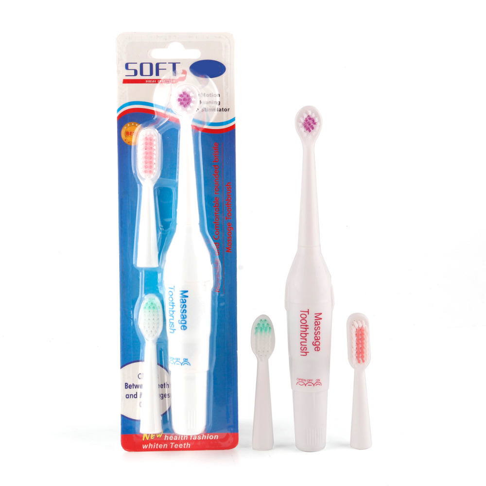 10Pcs New Electric Toothbrush Battery Operated with 3 Additional Heads Oral Hygiene Health Products No Rechargeable Tooth Brush C18112601-image-435490441