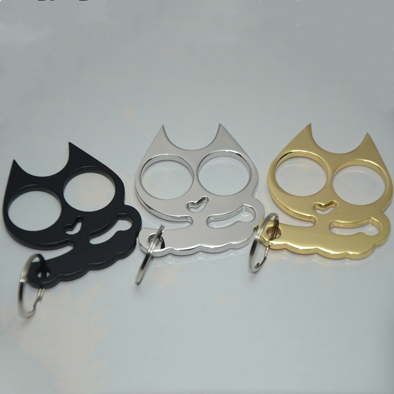 

Cat Self Defense Keychain Buckle Women Key Chains Rings Accessories Weapons Outdoor Tool Fashion Mens Gift Animal Design Car Keyrings Holder
