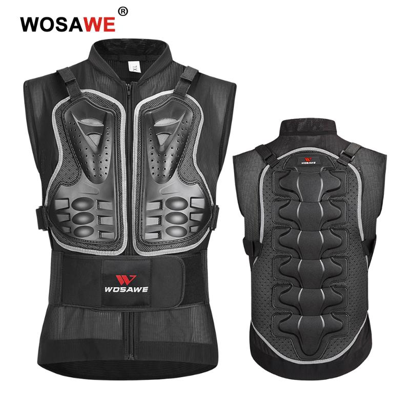 

WOSAWE New Motorcycle Body Armor Vest Rider Motocross Protective Gear Dirt Bike Racing Spine Guards Chest Back Protector