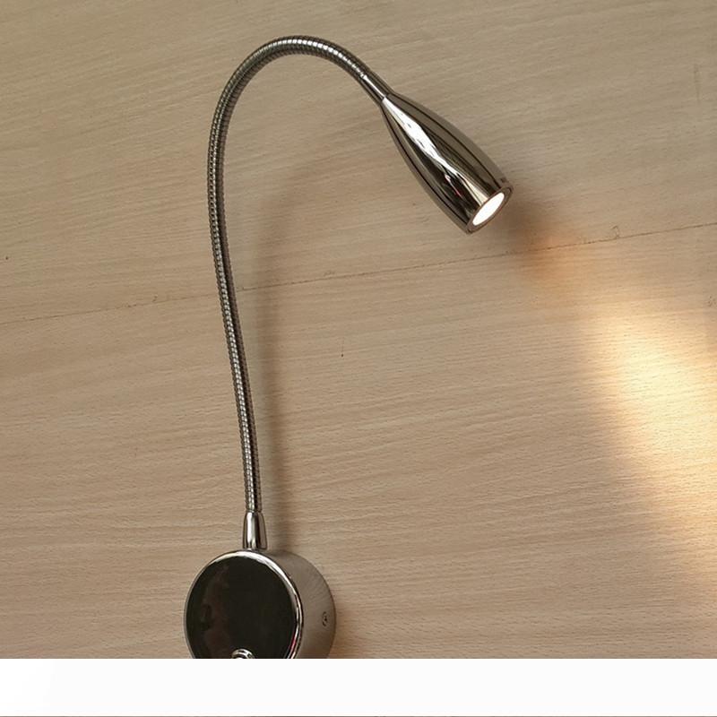 

Topoch Switched Wall Lights LED 3W Flexible Neck Touch Dimmer ON OFF Focused Illumination Dual Lighting Mode for Bed RV Boat Reading