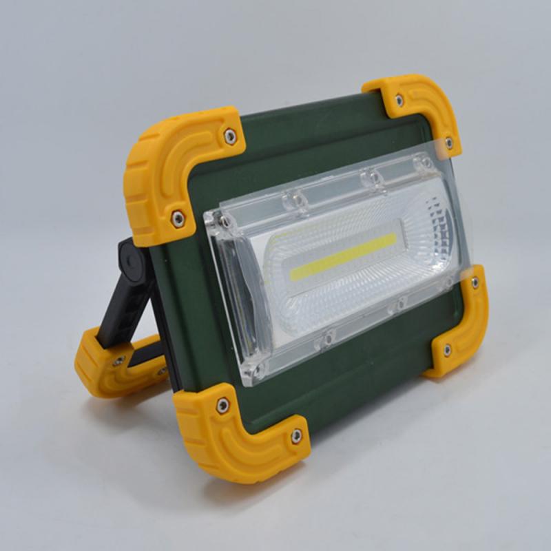 

COB Camping Light Red And Blue Flashing Warning Light Searchlight Aluminum Alloy Charging 30w Flood 80000LM Brightness