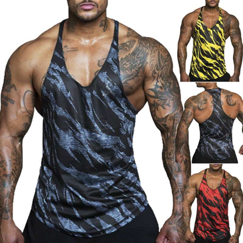 

Men's Summer Gym Running Vest Tank Top Sleeveless Sportswear Shirt Fitness Male Basketball Muscle Training Vest 4 colors, Black