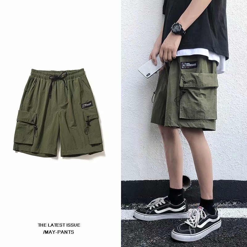 

Summer New Men Shorts Sweat Hip Hop Streetwear Summer Cotton Mens Bermuda Shorts M-2XL 2020 Cargo Mens Short, Black