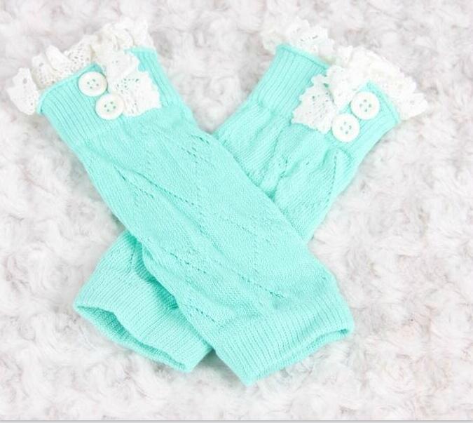 

Baby Fashion Winter Legwarmers for Kids Children Lace Knitted Leg Warmers Cute Boot Socks, Pink;yellow