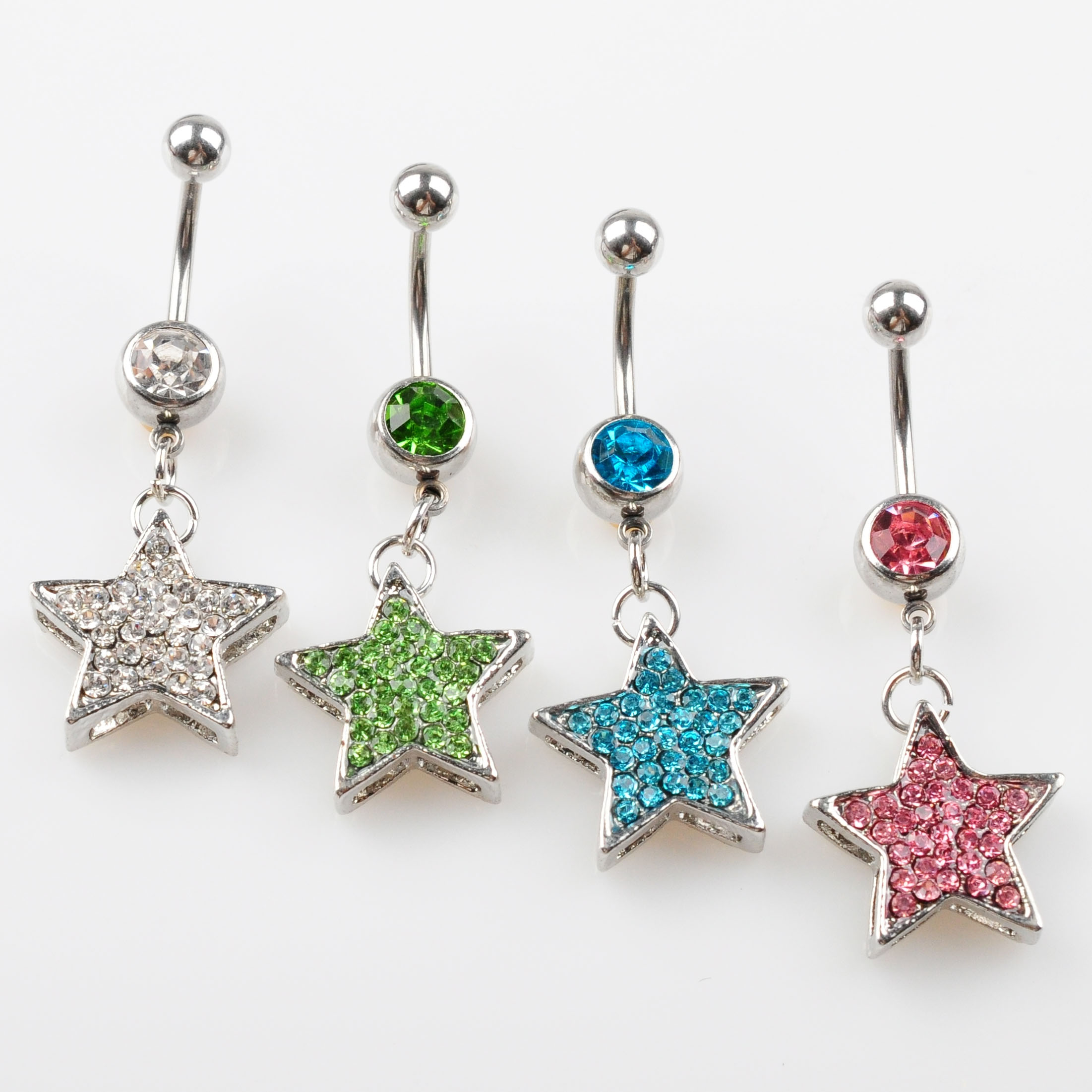 

D0394 ( 4 colors ) belly ring STYLE piercing jewelry Rings Body Dangle, Silver