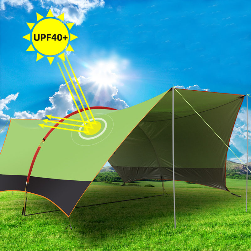 

Outdoor Thickened Awning Anti-UV Anti-rainstorm Family Large Tents Outdoor Camping Picnic Tent Beach Sun Shelter Barbecue Gazebo