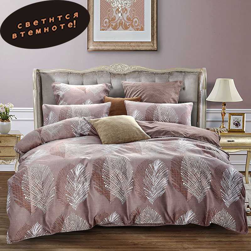

Alanna M-ALL queen bedding set Luminous comforter euro pastel sheets bed sheet king size double bedspread cover set, M-1024