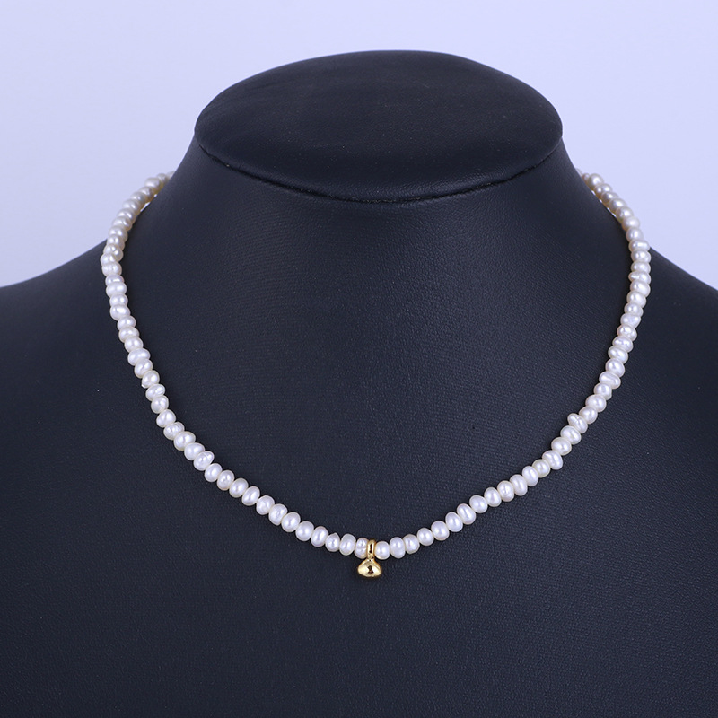 

Baroque Natural Pearl Choker Chain Fashion beaded necklace Clavicle Chain Necklace for Women Party Wedding Jewelry for Bride