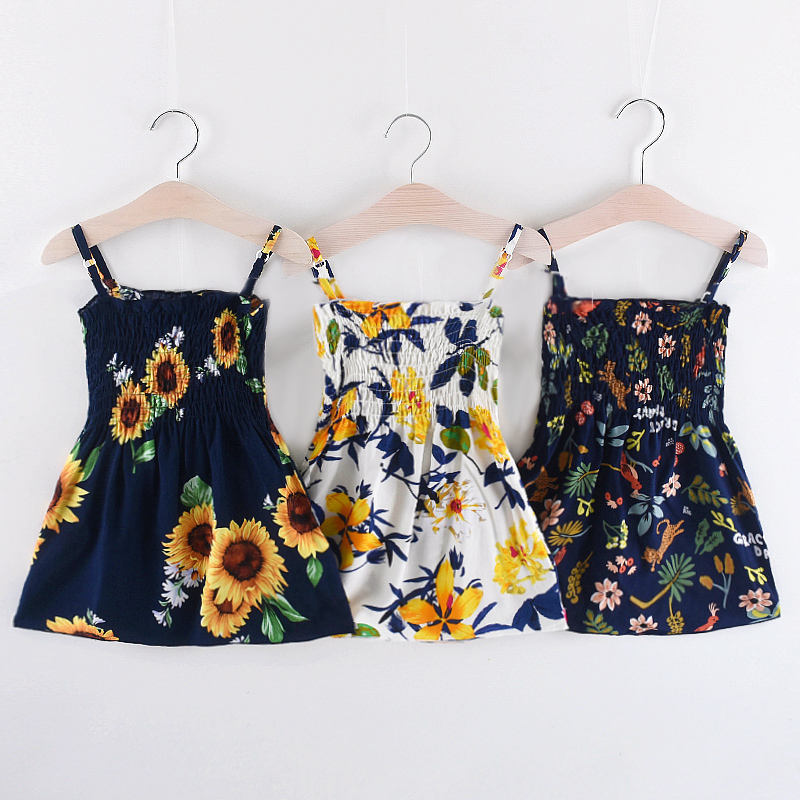 

Summer Girls Dresses 2020 Sleeveless Pattern Print Beach Sundress Children Clothes For Kids Girl Clothing 12M 18M 2 3 4 Years, 27
