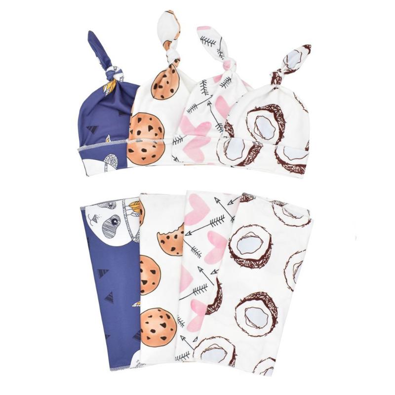 

Soft Infant Baby Sleeping Bag Bedding Stuff Newborn Swaddle Blanket Sack Baby Swaddle Wrap with Hat, Blue