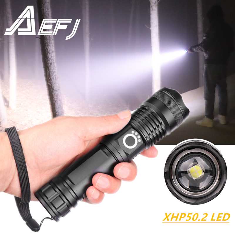 

Dropshipping Powerful LED xhp50.2 most 5 Modes usb Zoom led torch xhp50 18650 or 26650 battery Best Camping, Outdoor