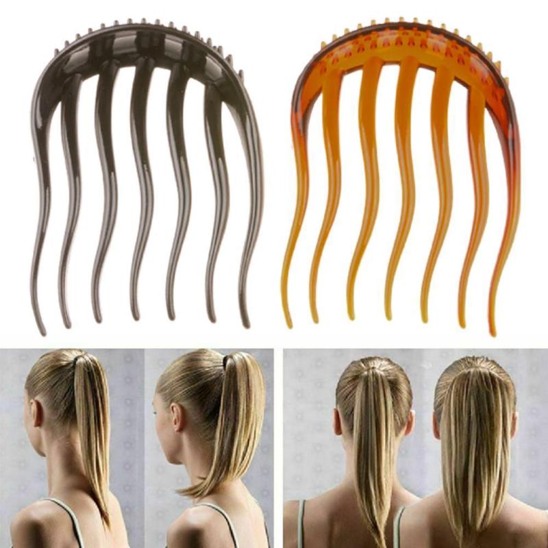 

Ponytail Inserts Hair Clip For Women Fashion Bun Maker Bride Tail Wedding Volume Pony Tools Styling Bouffant Hairpin Comb F V7P8